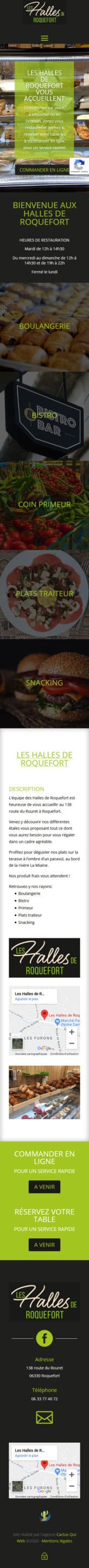 Accueil Smartphone Les Halles de Roquefort