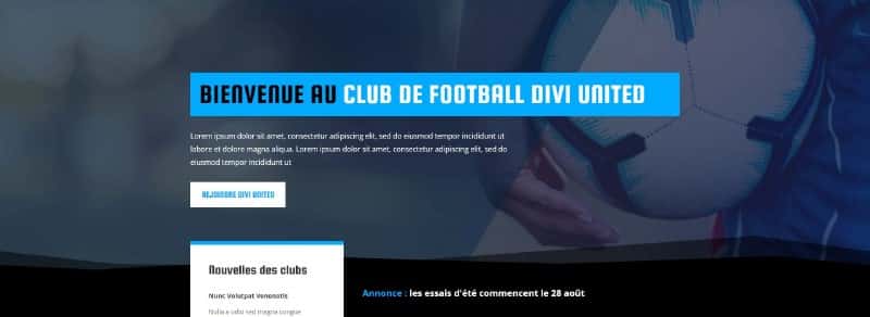 Site inspiration club de football