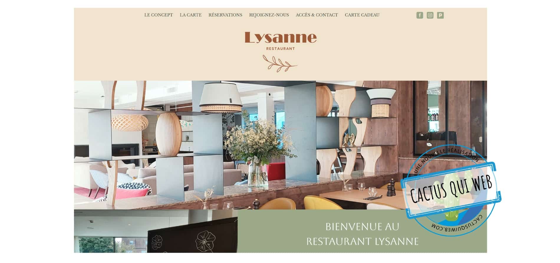 Tampon site internet lyzanne restaurant [1900]